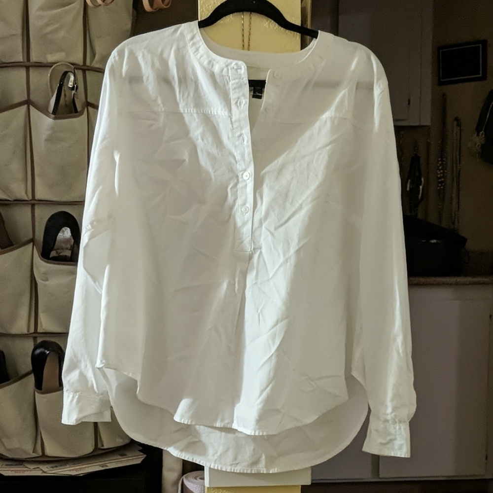 Universal Thread White Pull Over Long Sleeve Peas… - image 1